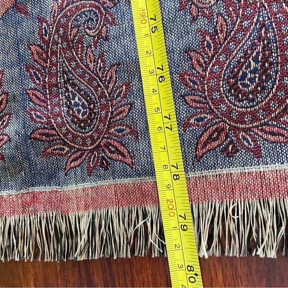 Beautiful light reversible Paisley Brocade Tassel Large Scarf Pashmina Throw - Picture 13 of 13